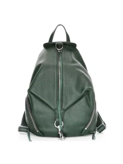 Shop Rebecca Minkoff Julian Leather Backpack In Pine