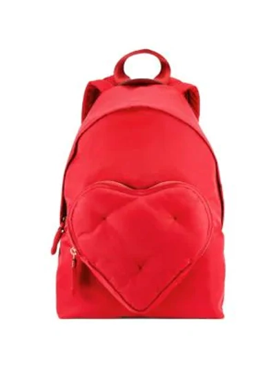 Shop Anya Hindmarch Chubby Heart Backpack In Red