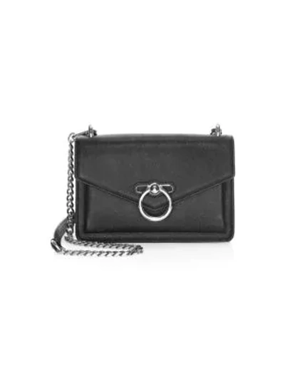 Shop Rebecca Minkoff Jean Leather Crossbody Bag In Black