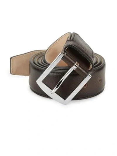 Shop Sutor Mantellassi Carter Adjustable Leather Belt In Bracken