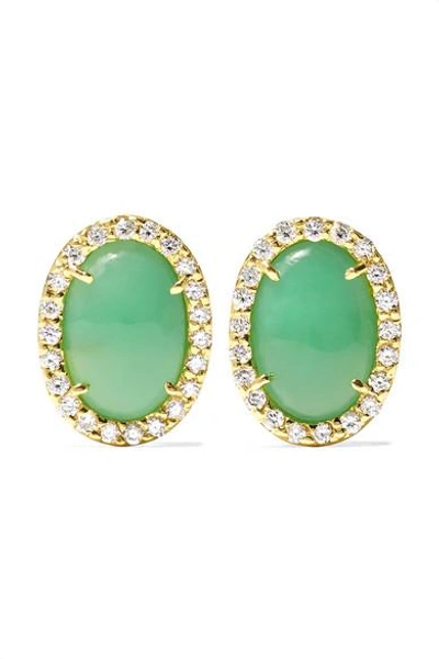 Shop Kimberly Mcdonald 18-karat Gray Gold, Turquoise And Diamond Earrings
