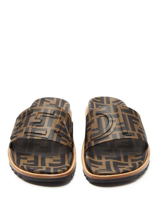 Fendi Ff Logo Pool Slide In F1425.brown | ModeSens