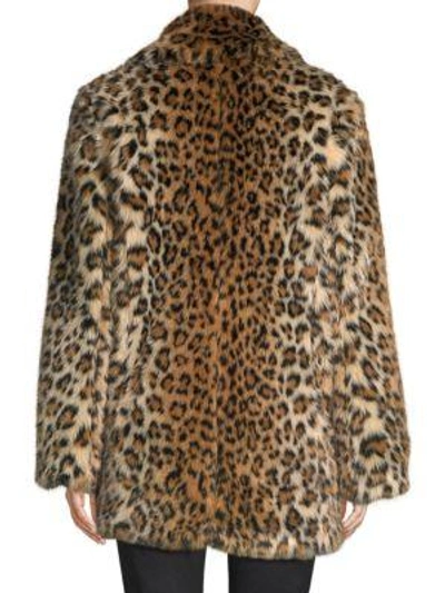 Shop Joie Tiaret Leopard Faux Fur Coat In Old Oak