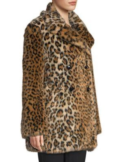 Shop Joie Tiaret Leopard Faux Fur Coat In Old Oak