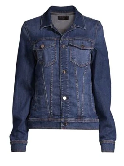 Shop Jen7 By 7 For All Mankind Slim-fit Classic Denim Jacket In Blue