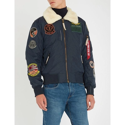Shop Alpha Industries Injector Iii Shell Bomber Jacket In Repl. Blue