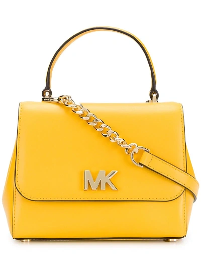 Shop Michael Michael Kors Mott Medium Satchel - Yellow In Yellow & Orange