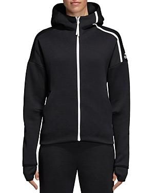 Adidas Originals Adidas Z N E Fast Release Zip Hoodie In Zne Heather Black Modesens