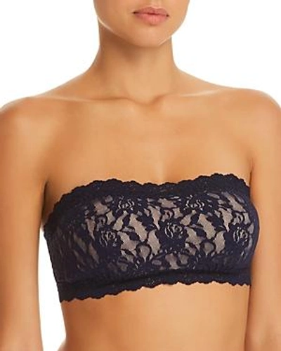 Shop Hanky Panky Signature Lace Spacer Bandeau Bralette In Navy