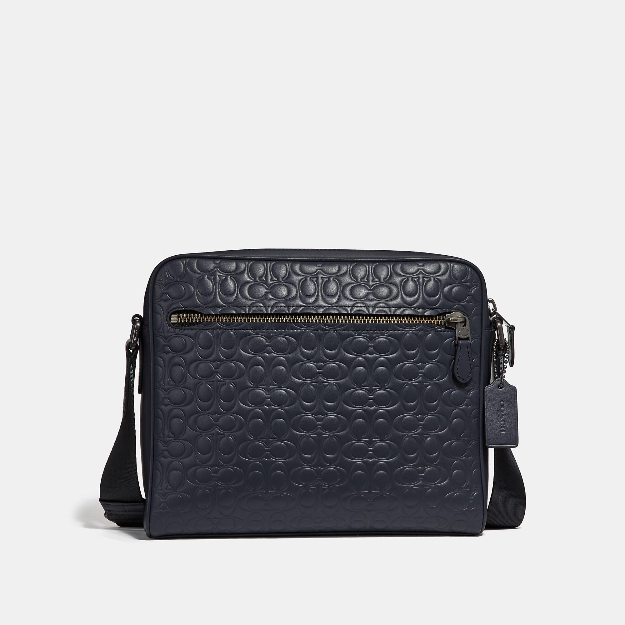 coach camera bag navy