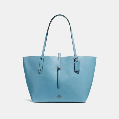Shop Coach Market Tote In Chambray