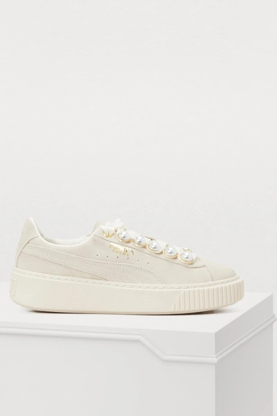 Shop Puma Platform Bling Pearl Sneakers