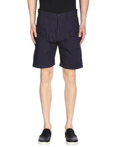 Shop Battenwear Shorts & Bermuda In Dark Blue