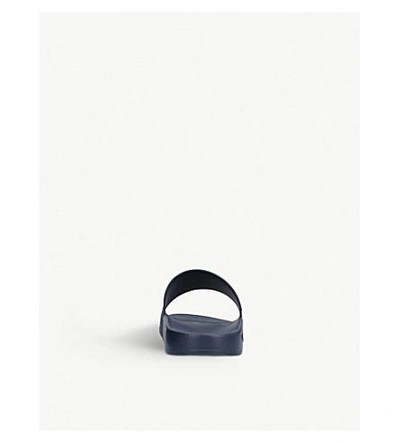 Shop Givenchy Fade Logo Sliders In Navy