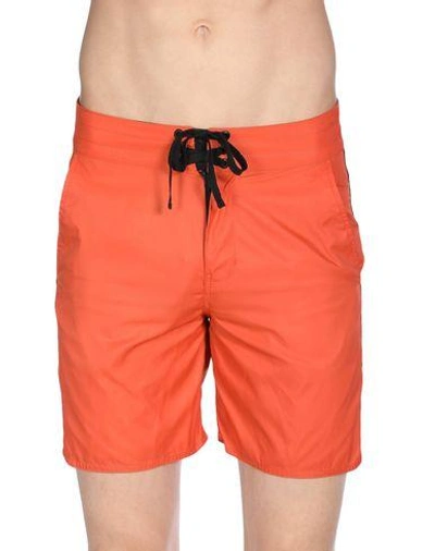 Shop Outerknown Swim Shorts In Orange
