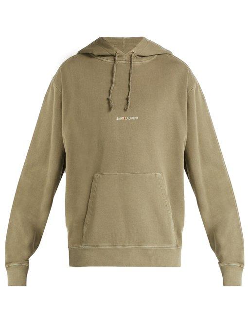 saint laurent green hoodie