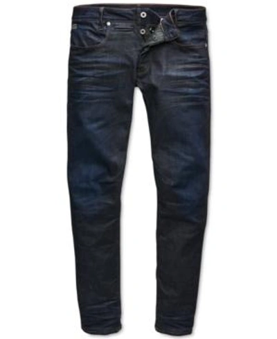 Shop G-star Raw Men's D-staq 5 Pocket Regular Rise Slim Jeans In Dark Aged