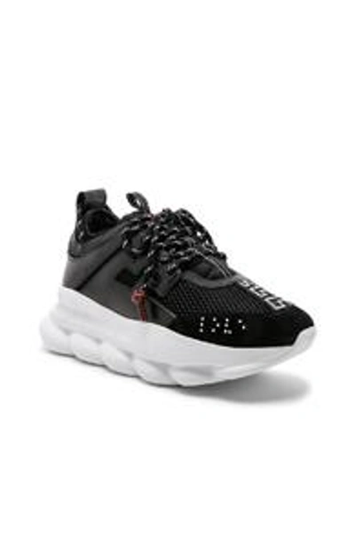 Shop Versace Chain Reaction Sneakers In Black