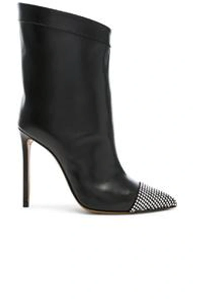 Shop Alexandre Vauthier Leather Cha Cha Booties In Black