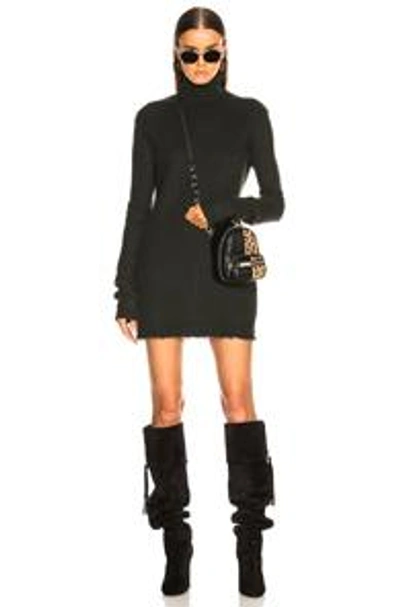 Cashmere Turtle Neck Short Dress