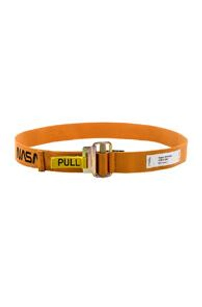 Shop Heron Preston Nasa Jacquard Tape Belt In Orange