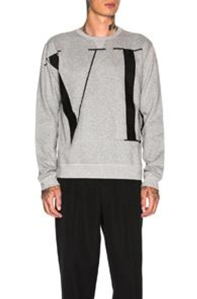 Shop Valentino Vltn Sweatshirt In Gray In Melange Grey & Black