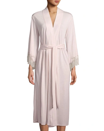 Shop Natori Luxe Shangri-la Knit Robe In Blush