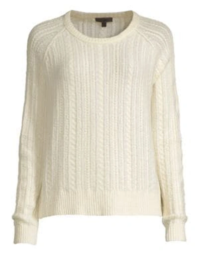 Shop Atm Anthony Thomas Melillo Cableknit Sweater In Ivory