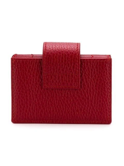 Shop Gucci Double G Cardholder In Red