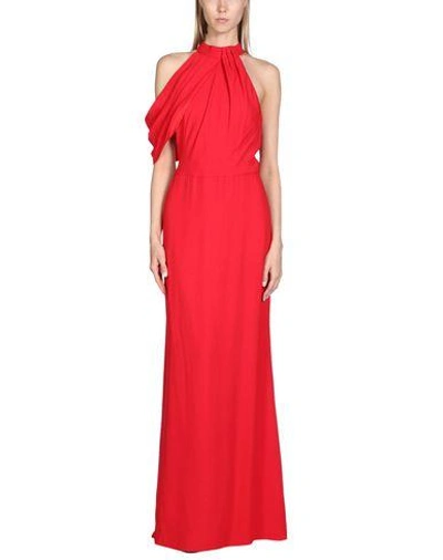 Shop Alexander Mcqueen Long Dress In Red