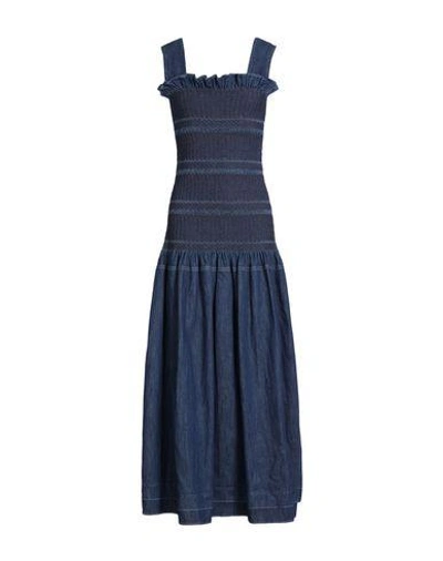 Shop Stella Mccartney Long Dresses In Blue