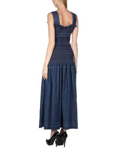 Shop Stella Mccartney Long Dresses In Blue