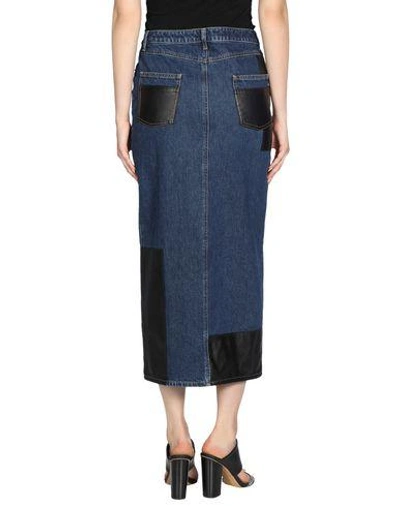 Shop Mcq By Alexander Mcqueen Maxi Skirts In Blue
