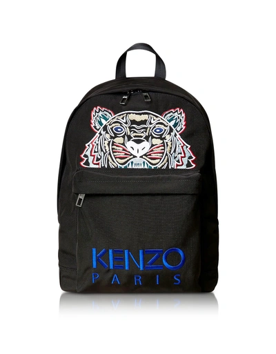 Shop Kenzo Large Tiger Canvas Backpack In Black