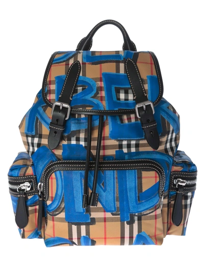 Shop Burberry Graffiti Print Backpack