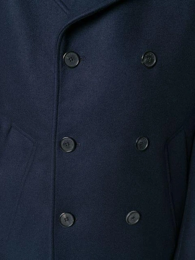 Shop Kenzo Double-breasted Coat - Blue