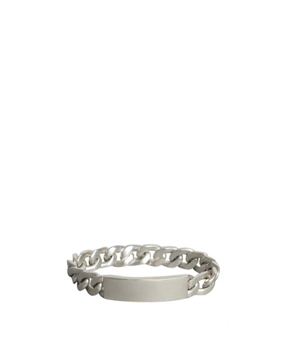 Shop Maison Margiela Silver Chain Bracelet In Argento