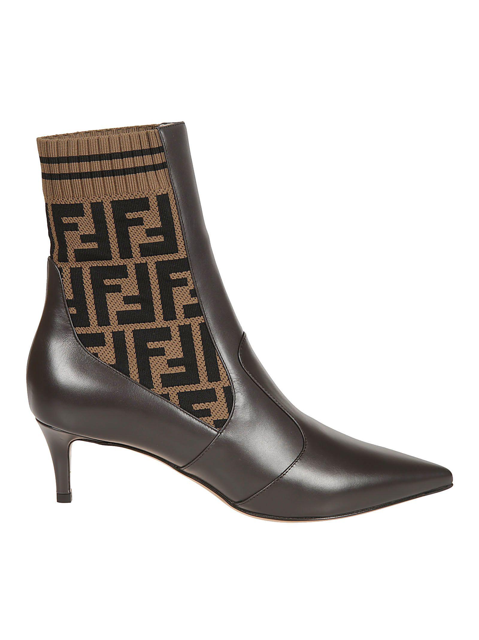 fendi ff motif ankle boots