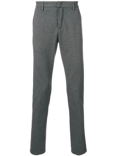 Shop Dondup Straight Leg Trousers In Grey