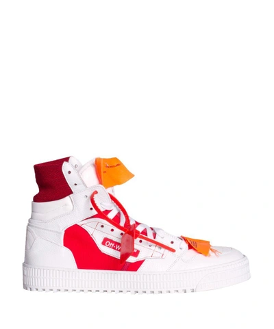 Shop Off-white Off Court White And Red Sneakers In Bianco