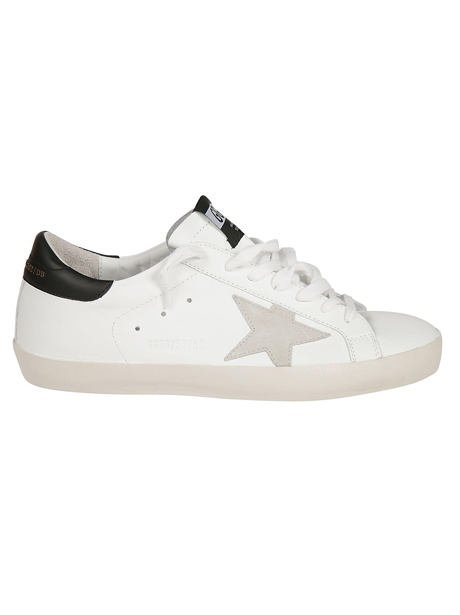 Golden Goose Superstar Sneakers In White Black Gold Modesens