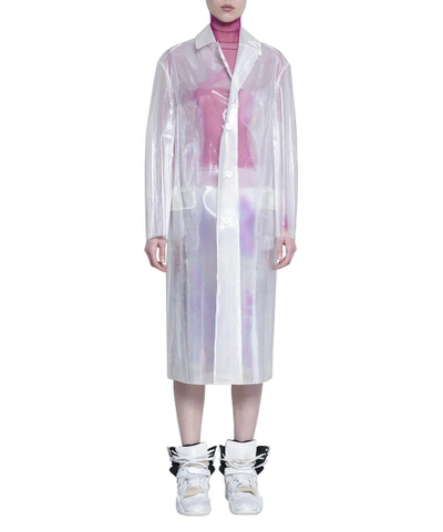 Shop Maison Margiela Reflecting Trench Coat In Bianco