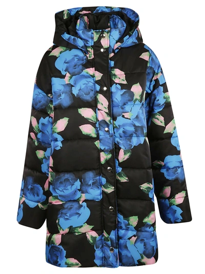 Shop Msgm Floral Print Puffer Jacket