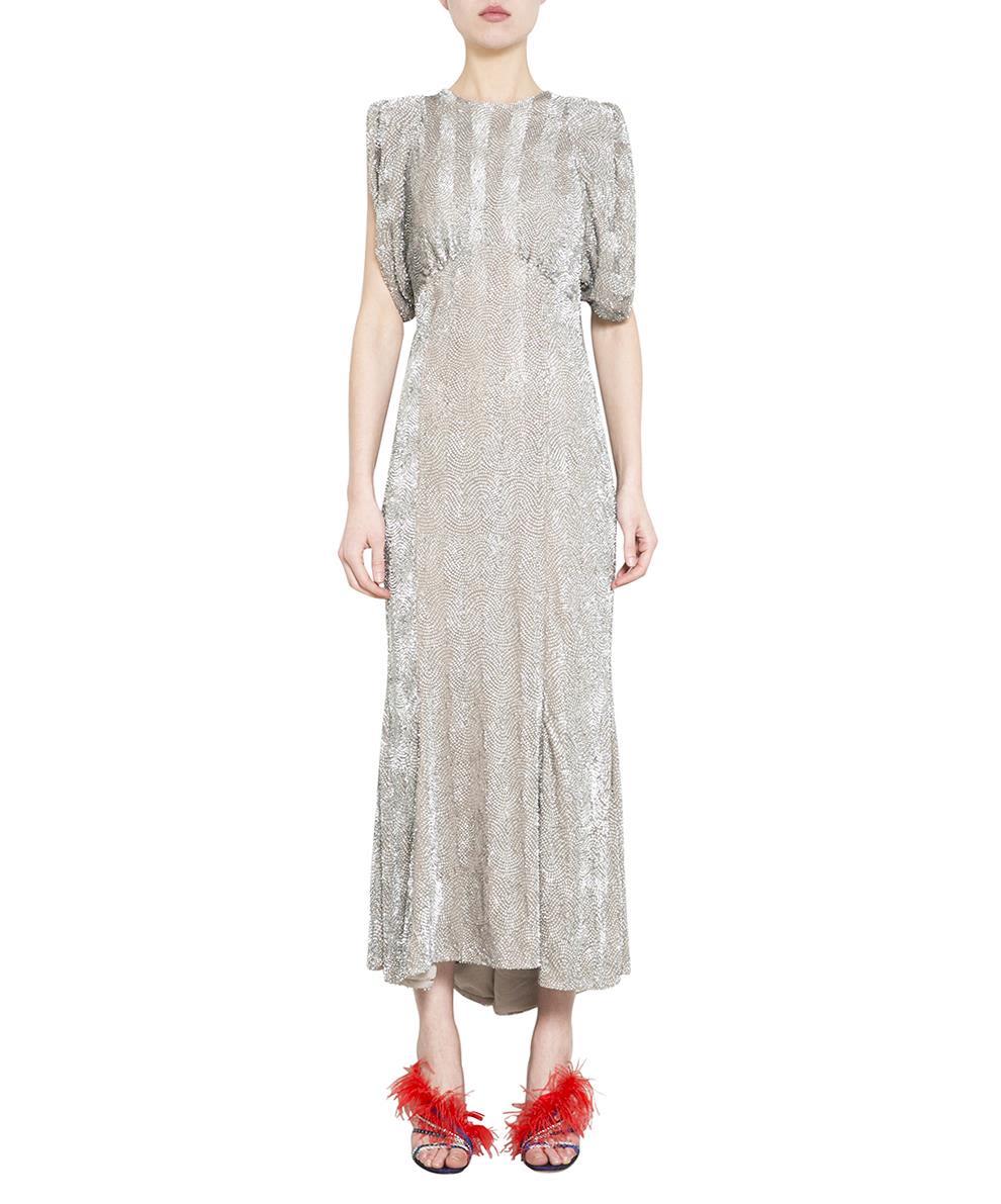 attico silver sequin dress