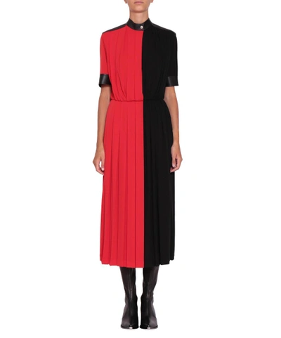 Shop Givenchy Color-block Dress In Rosso