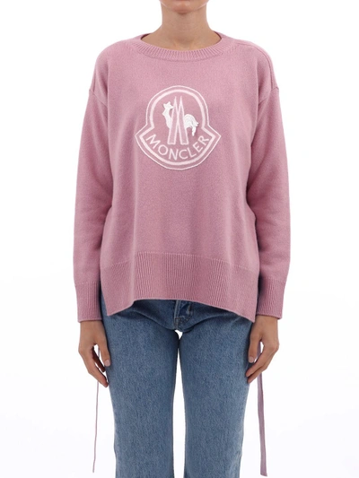 Shop Moncler Rose Cashmere Sweater In Pink