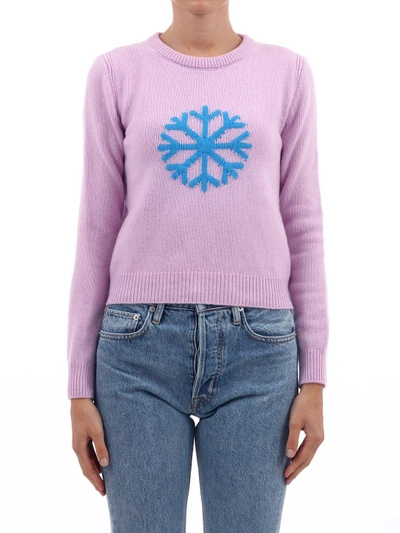 Shop Alberta Ferretti Pink Snowflake Sweater