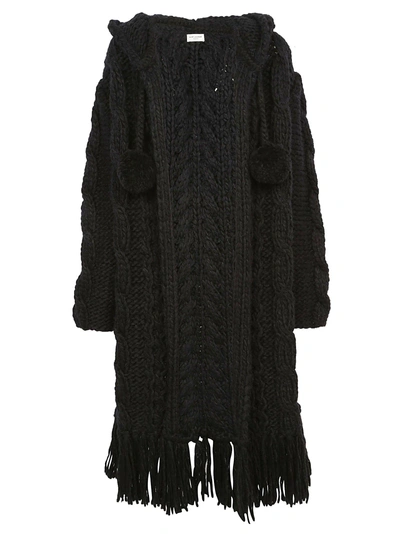 Shop Saint Laurent Knit Cardigan In Black