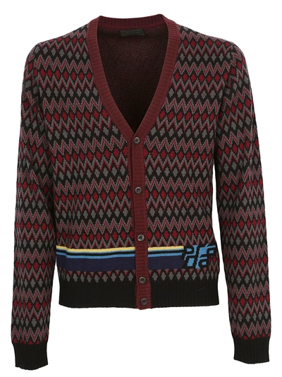 Shop Prada Cardigan In Nero