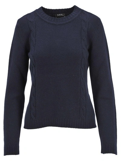 Shop Apc A.p.c. Knit Angelica In Navy